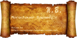 Morschauer Bagamér névjegykártya
